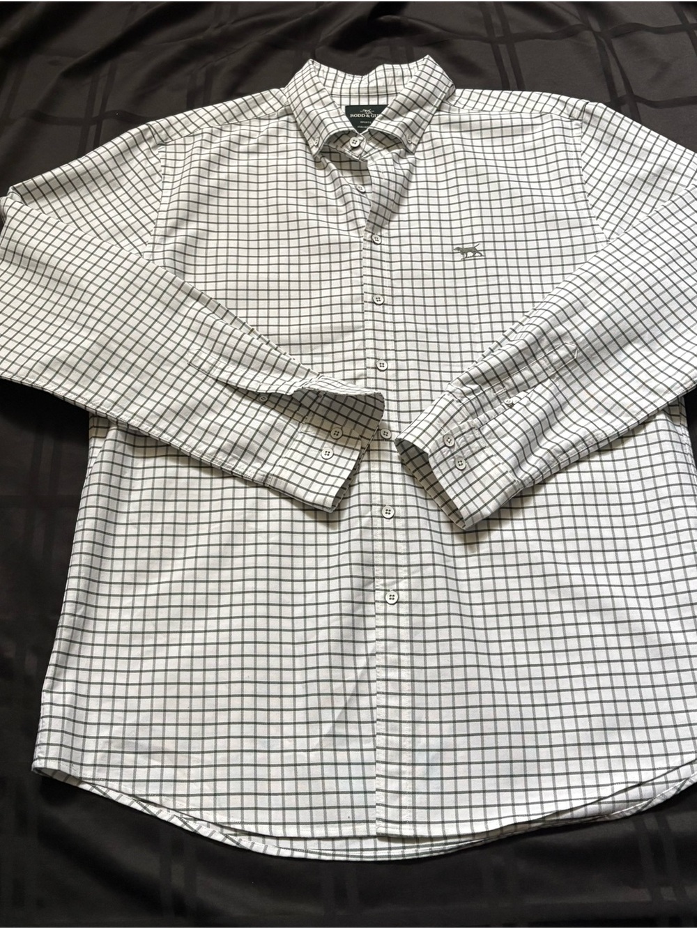 Rodd & Gunn Mens 2XL Sports Fit Oxford Button Down Shirt Plaid Italian Fabric